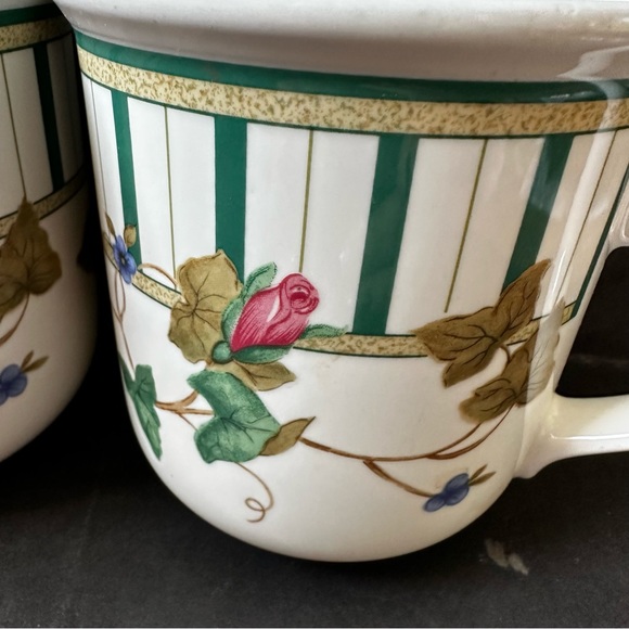 Lenox Casual Images Set Of 2 Mugs Summer Terrace NWOT - Picture 3 of 7